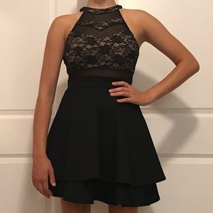 Emerald Sundae Black and Tan Formal Dress